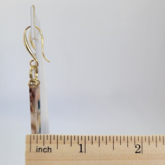 Handmade 24K Gold Plated Earrings with Acrylic by Zoey Rae Creations NEW Dangle - Picture 8 of 10